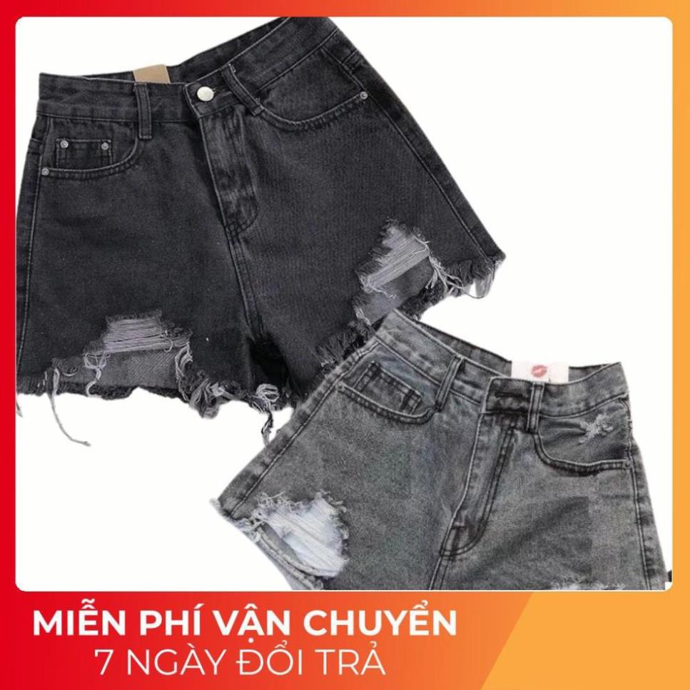 Hot Quần Short Bò Nữ Cạp Cao Phong Cách Thời Trang Cực Ngầu Chất Denim Siêu Dày Dặn Cao Cấp Q16 Ss Ok Tt Vv