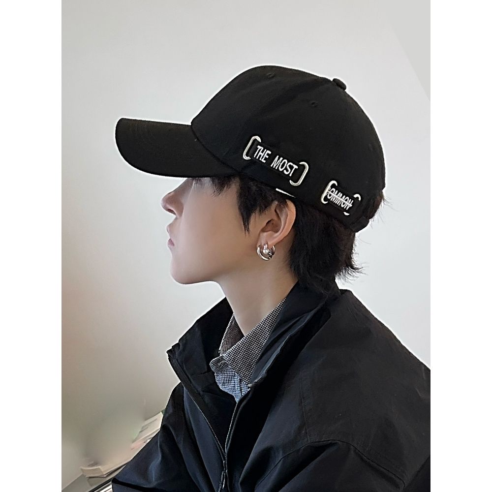 Mũ Lưỡi Trai Màu Đen Phong Cách hip hop Đường Phố Hàn Quốc Thời Trang Xuân Hè Cho Nam