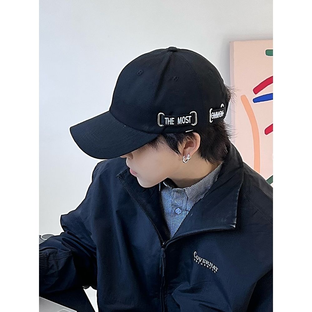 Mũ Lưỡi Trai Màu Đen Phong Cách hip hop Đường Phố Hàn Quốc Thời Trang Xuân Hè Cho Nam