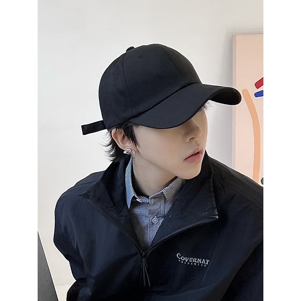 Mũ Lưỡi Trai Màu Đen Phong Cách hip hop Đường Phố Hàn Quốc Thời Trang Xuân Hè Cho Nam