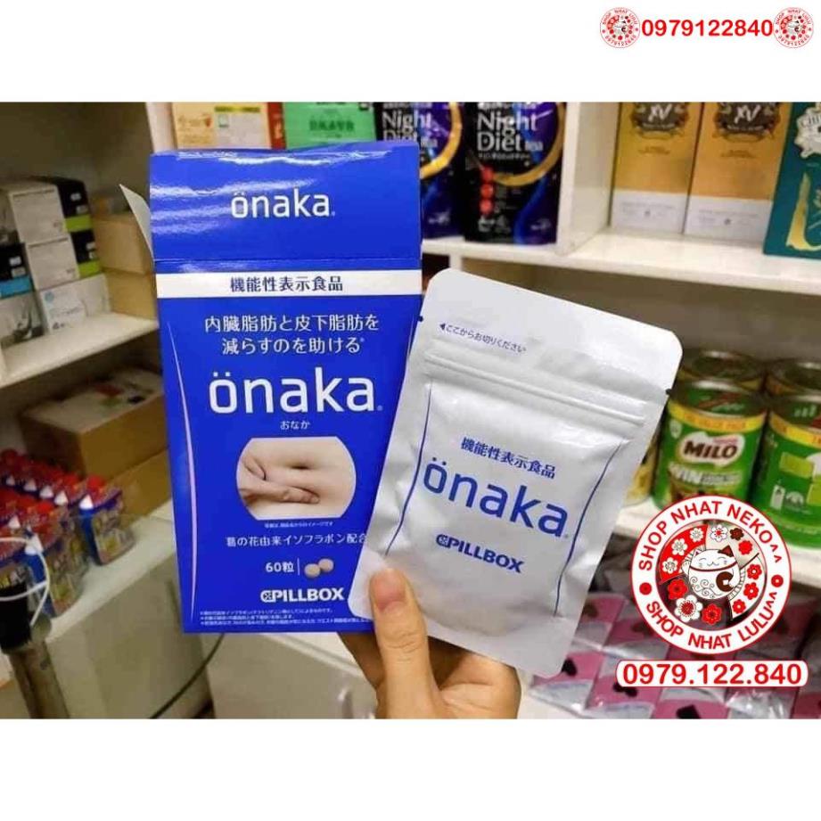 Viên uống giảm cân Giảm Mỡ Bụng béo bụng Onaka Billbox Nhật bản 60 viên _lulushop