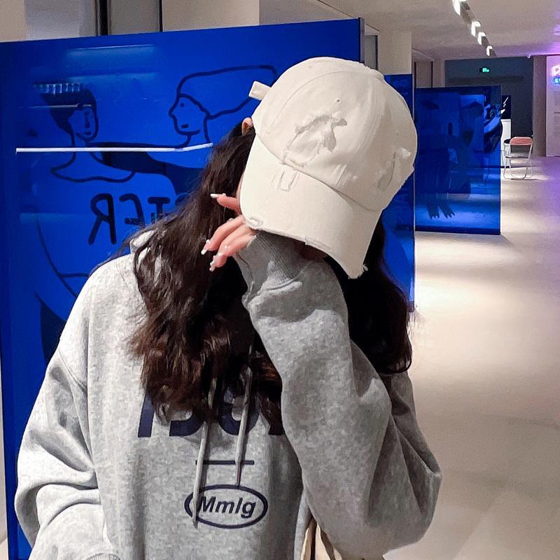 Mũ Lưỡi Trai Màu Đen Trơn Phong Cách hip hop Hàn Quốc Cá Tính