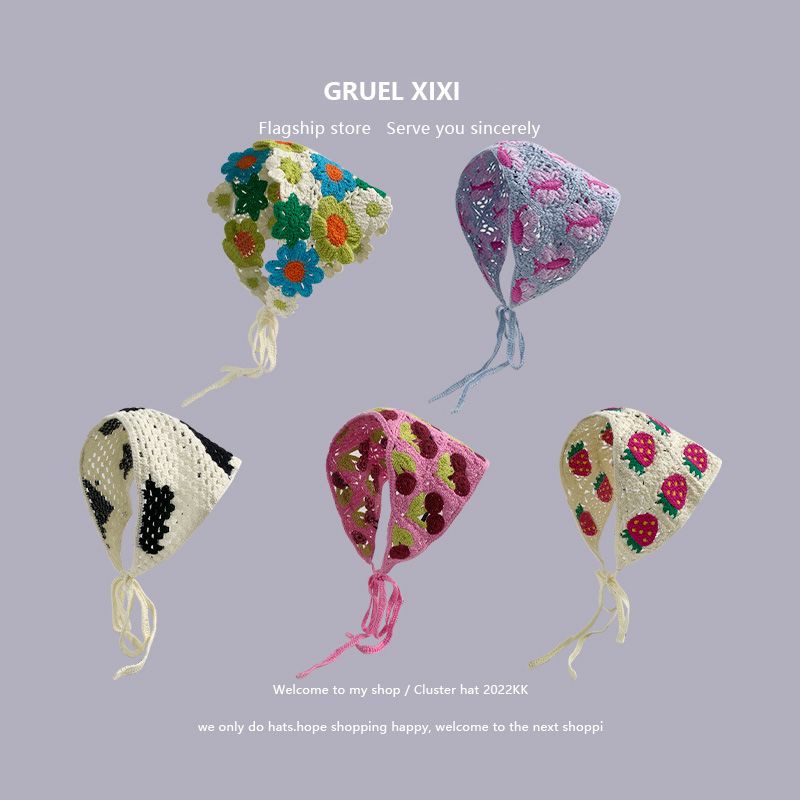 Mũ Vành Dệt Kim Thủ Công Đính Hoa Thời Trang Xuân Thu Cho Nữ