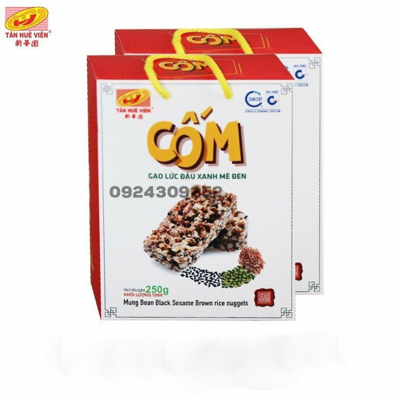 Cốm gạo lức đậu xanh mè đen Tân Huê Viên