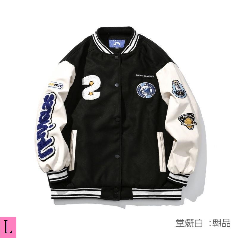 Áo Khoác Bóng Chày Dáng Rộng Màu Sắc Tương Phản Thời Trang Xuân Thu Dành Cho Cặp Đôi