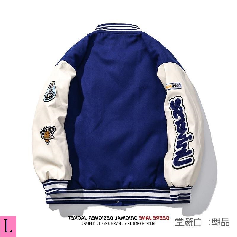 Áo Khoác Bóng Chày Dáng Rộng Màu Sắc Tương Phản Thời Trang Xuân Thu Dành Cho Cặp Đôi