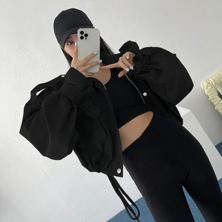 Áo Khoác Nữ Croptop Rút Dây