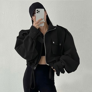 Áo Khoác Nữ Croptop Rút Dây