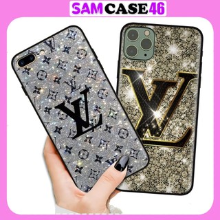 Ốp lưng điện thoại iphone 5 5s 5se 6 6s 7 8 X Xr Xs 11 12 13 Plus Pro Max in hình họa tiết LV lấp lánh - Samcase