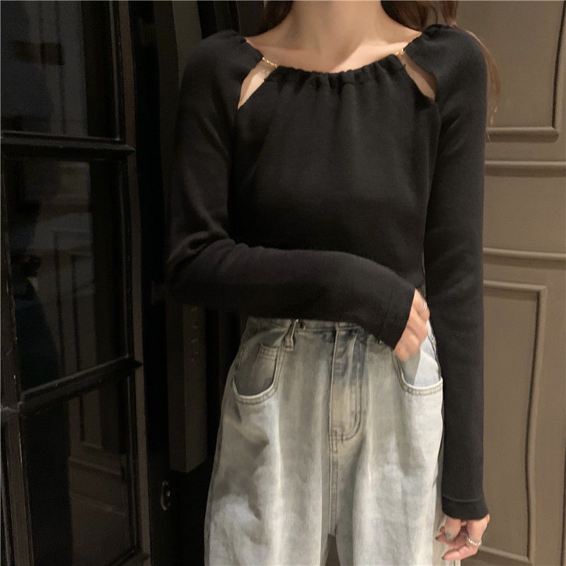 Jiashucheng Áo Sweater Tay Dài Thời Trang Xuân Thu 2023 Phong Cách Mới Cho Nữ