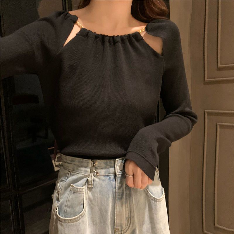 Jiashucheng Áo Sweater Tay Dài Thời Trang Xuân Thu 2023 Phong Cách Mới Cho Nữ