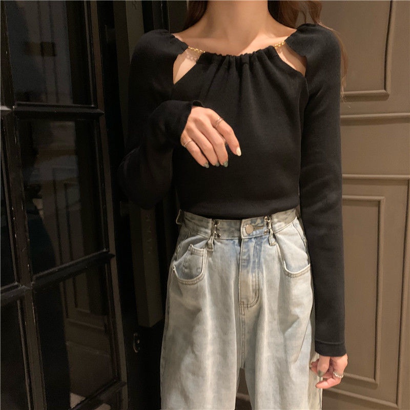 Jiashucheng Áo Sweater Tay Dài Thời Trang Xuân Thu 2023 Phong Cách Mới Cho Nữ