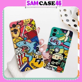 Ốp lưng iphone 6/6plus/6s/6splus/7/7plus/8/8plus/x/xr/xs/11/12/pro/max/promax viền vuông drew shark