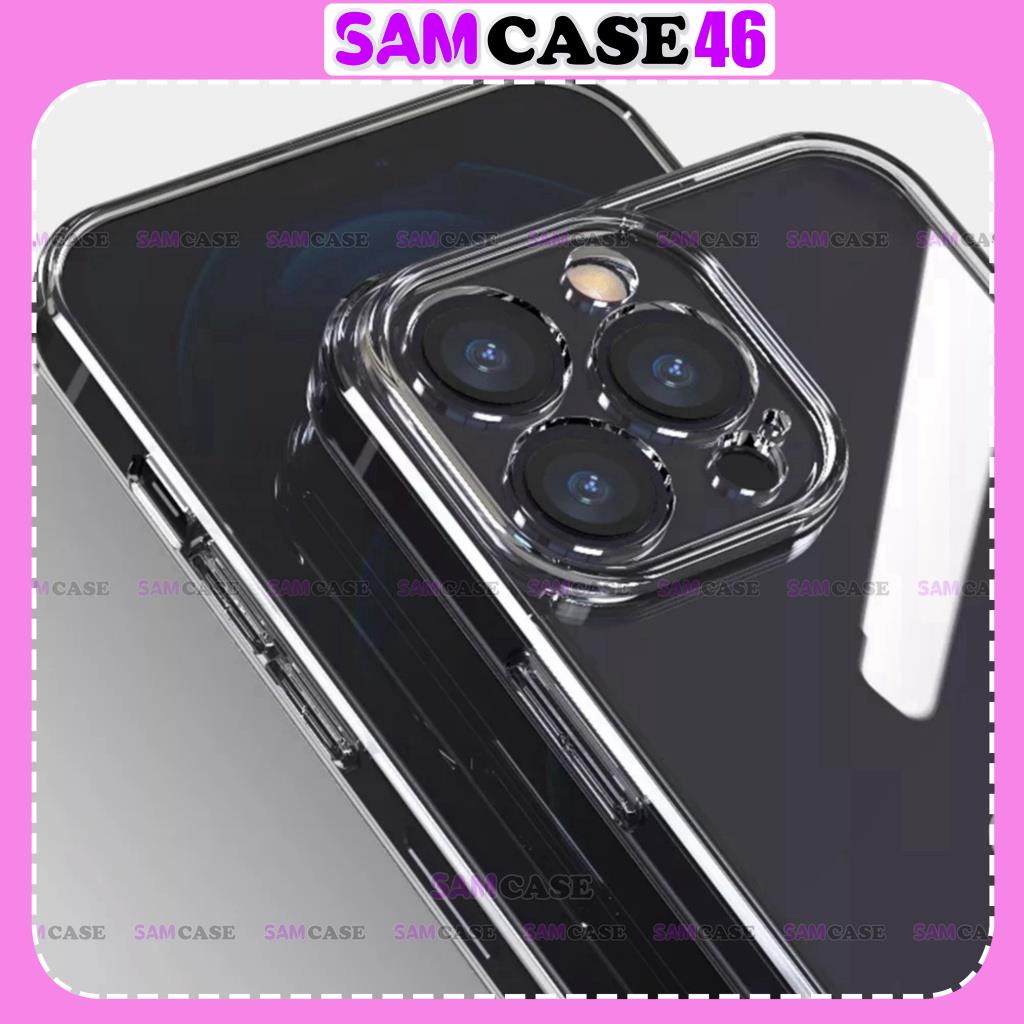 Ốp lưng iphone cạnh vuông chống sốc silicon trong suốt bảo vệ cam silicon dẻo  ip 6/6s/7/8/X/XS/11/12/13/14 Pro Plus Max