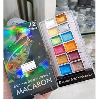 Màu nước nén vẽ nail set 12 màu