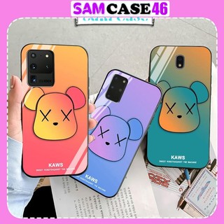 Ốp Lưng Samsung Galaxy S8/S9/S10/S11/S20/S21/Plus/Ultra Mặt Sau Kính Cường Lực In Hình Kaws2 - Samcase