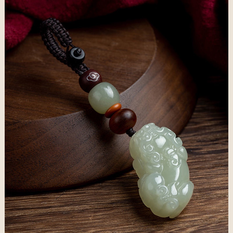 Móc Khóa Xe Hơi Hạt Ngọc Bích May Mắn Pixiu Chuyển Hòa Bình Sáng Tạo Cho Nam Và Nữ