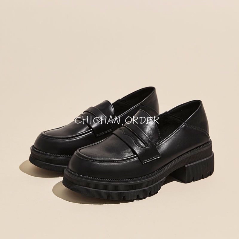 Giày hài da phong cách Chunky Loafer
