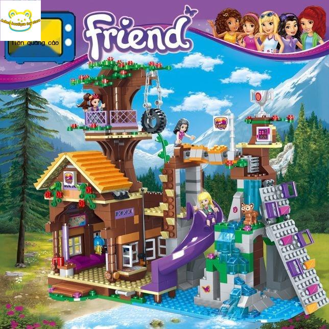 【Hàng có sẵn】Tương thích với các khối xây dựng LEGO Bé Gái Những Người Bạn Tốt Series Lâu Đài 7 Trại Phiêu Lưu Ngôi Nhà