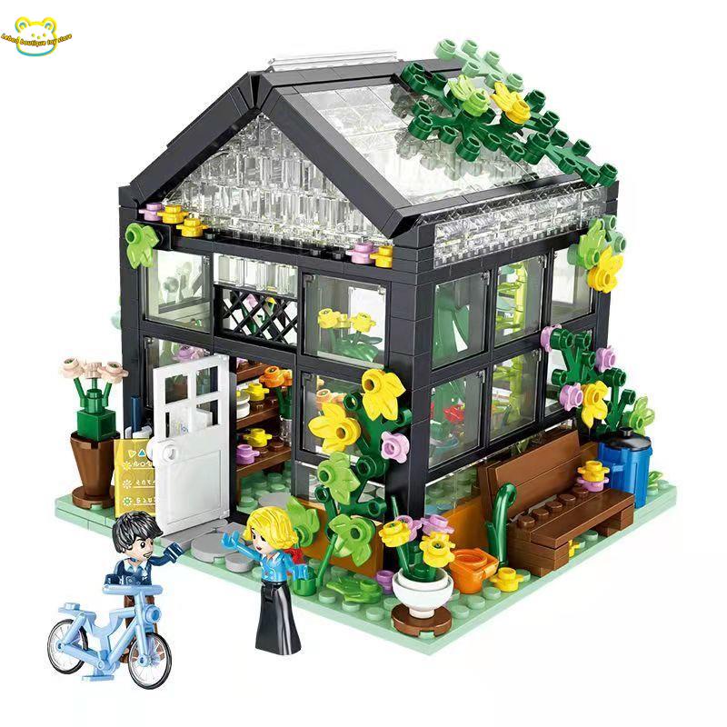 【Hàng có sẵn】Tương Thích Với Lego Hướng Phố Xây Dựng Cửa Hàng Hoa Ngôi Nhà Trên Cây Ngôi Nhà Mơ Ước Thành Phố Cà Phê Trẻ