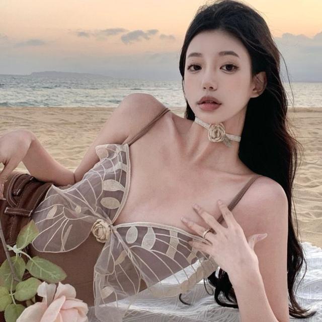 Jiashucheng Áo Lót Hai Dây Họa Tiết Bướm Thời Trang Xuân Hè Quyến Rũ Cho Nữ