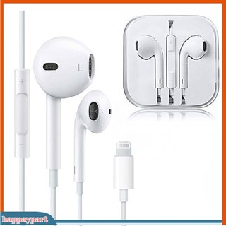 (happaypart) Tai nghe có dây 8 chân nghe nhạc có micro cho iPhone 7/8/X