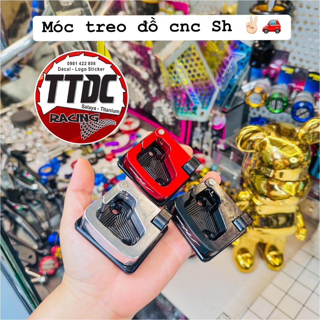Móc treo giỏ đồ nhôm cnc xe Sh Vario Click Scoopy 🚗✌🏻