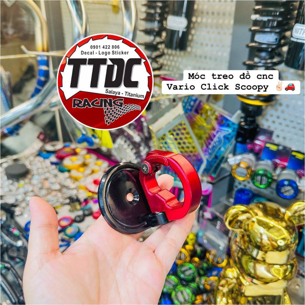Móc treo giỏ đồ nhôm cnc xe Sh Vario Click Scoopy 🚗✌🏻
