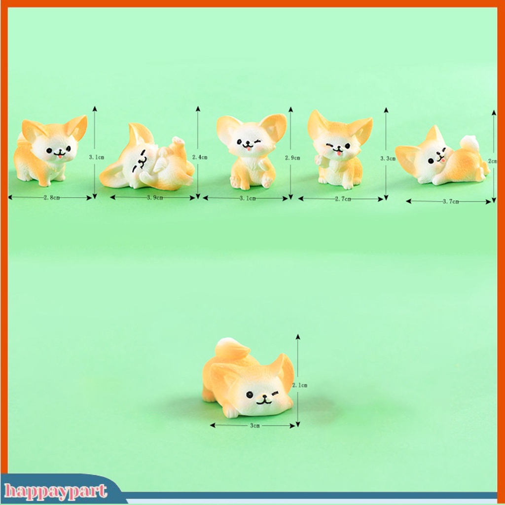 Bộ 2 Tượng Trang Trí Hình Cáo Bằng Nhựa Resin