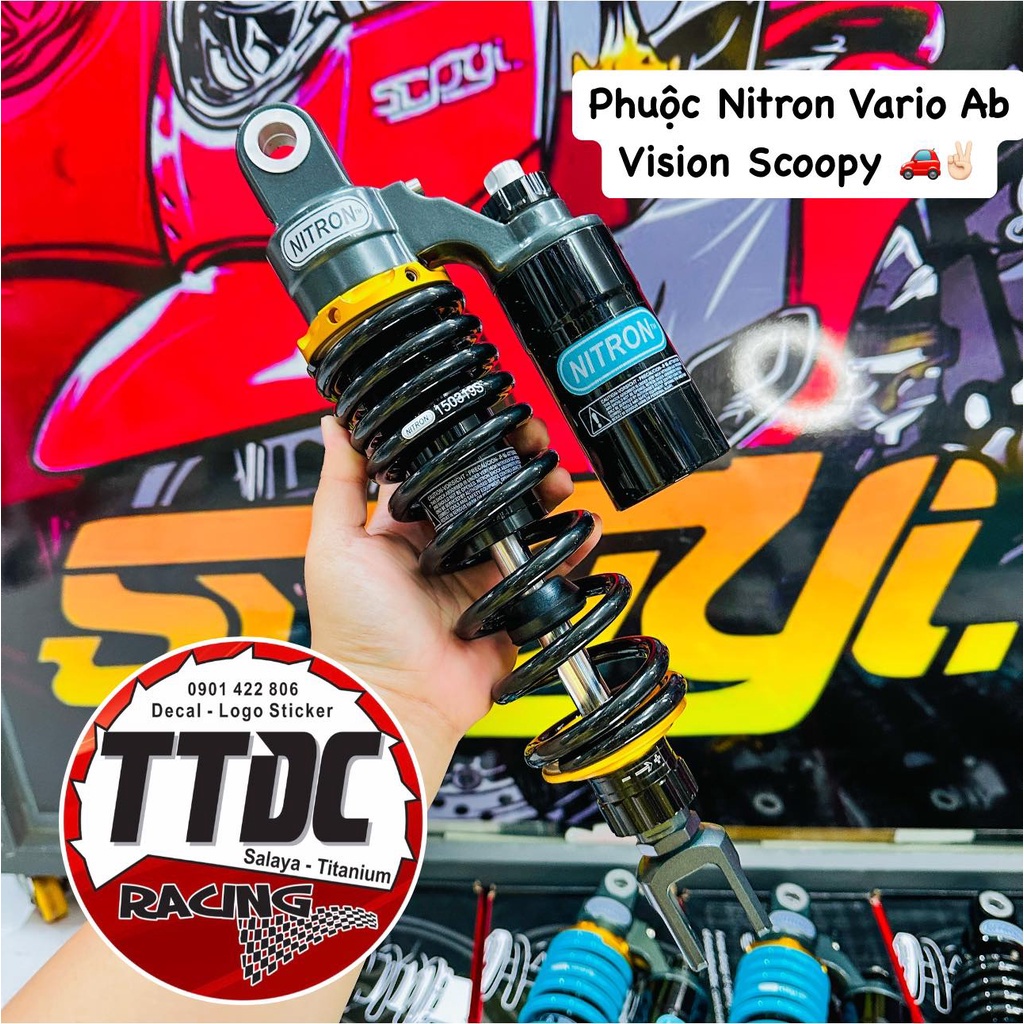 Phuộc Nitron Vario Click Ab Vision Scoopy Lead tăng chỉnh thật bảo hành 12 tháng cực đẹp đủ màu ✌🏻🚗