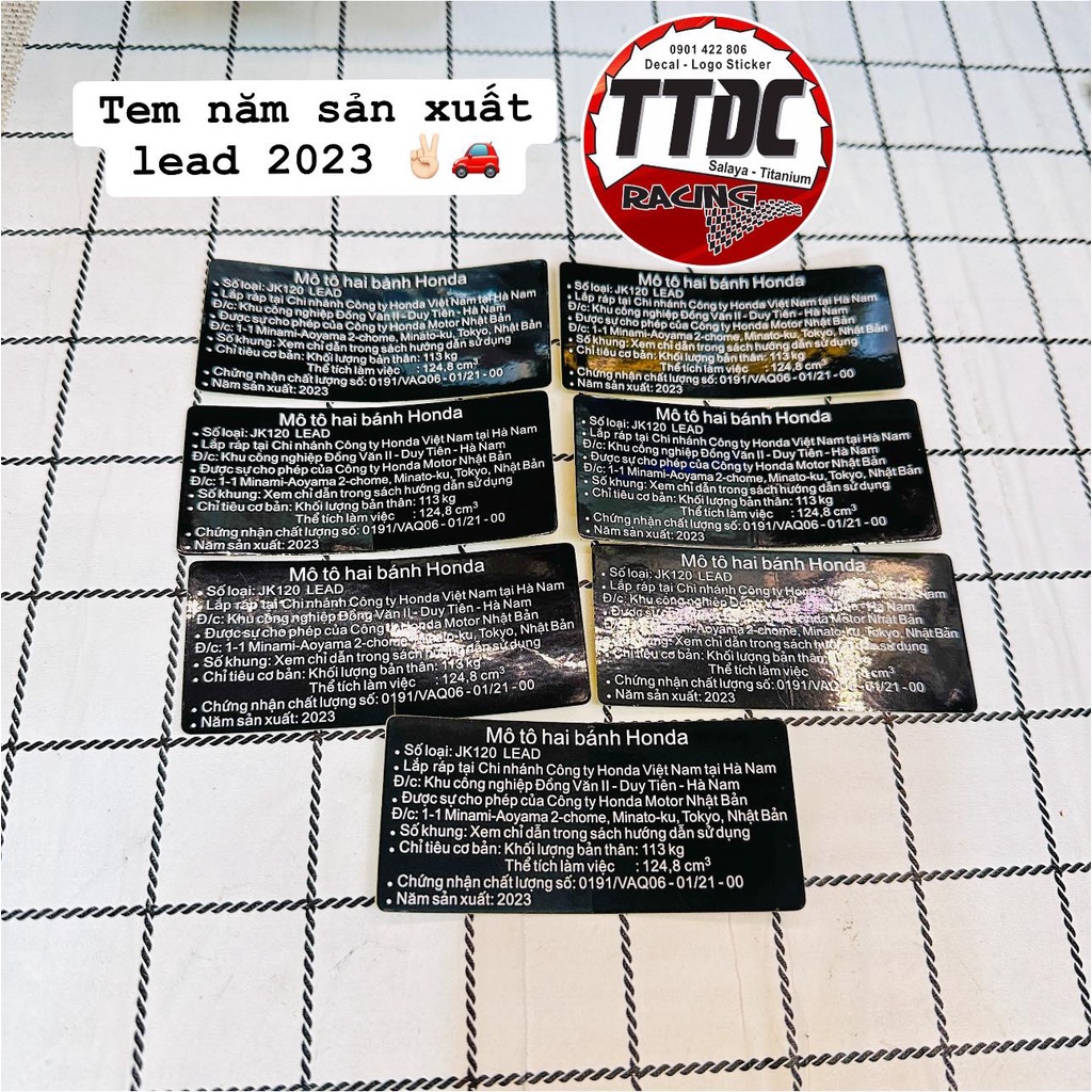 Tem thông số năm sản xuất lead 2023  🚗✌🏻