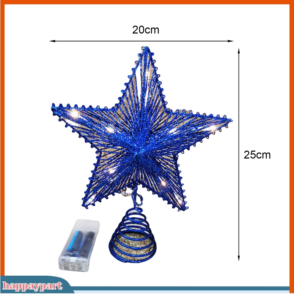 Phụ Kiện Trang Trí Cây Thông Giáng Sinh Hình Ngôi Sao / Lục Giác / Thiên Thần Bằng Sắt Phát Sáng