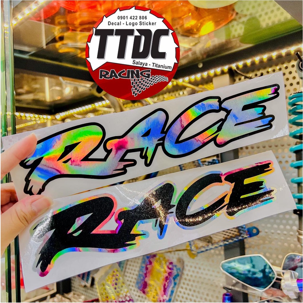 [ Giá 1 Tem ] Tem Sticker Race Hologram cực đẹp ✌🏻🇹🇭🚗