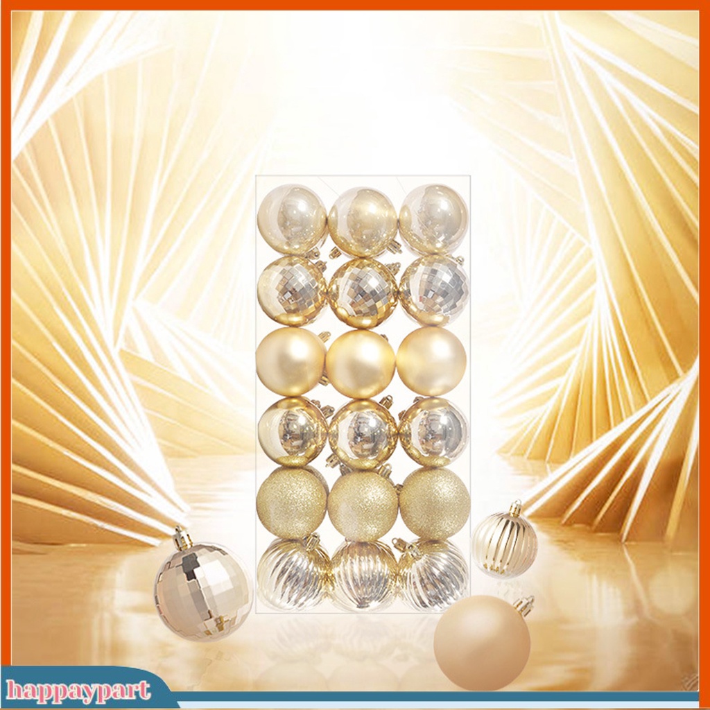 Set 36 Trái Châu Chống Vỡ Không Phai Màu Trang Trí Cây Thông Giáng Sinh
