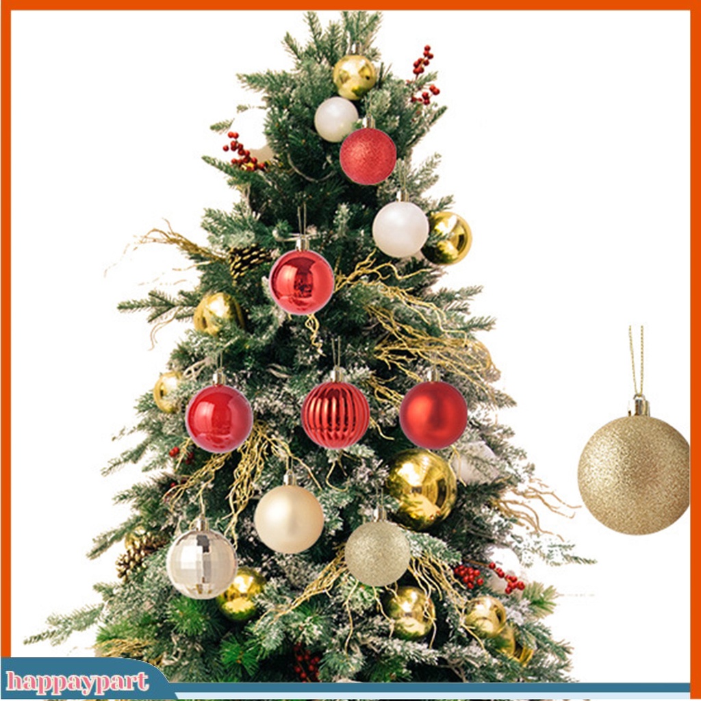 Set 36 Trái Châu Chống Vỡ Không Phai Màu Trang Trí Cây Thông Giáng Sinh
