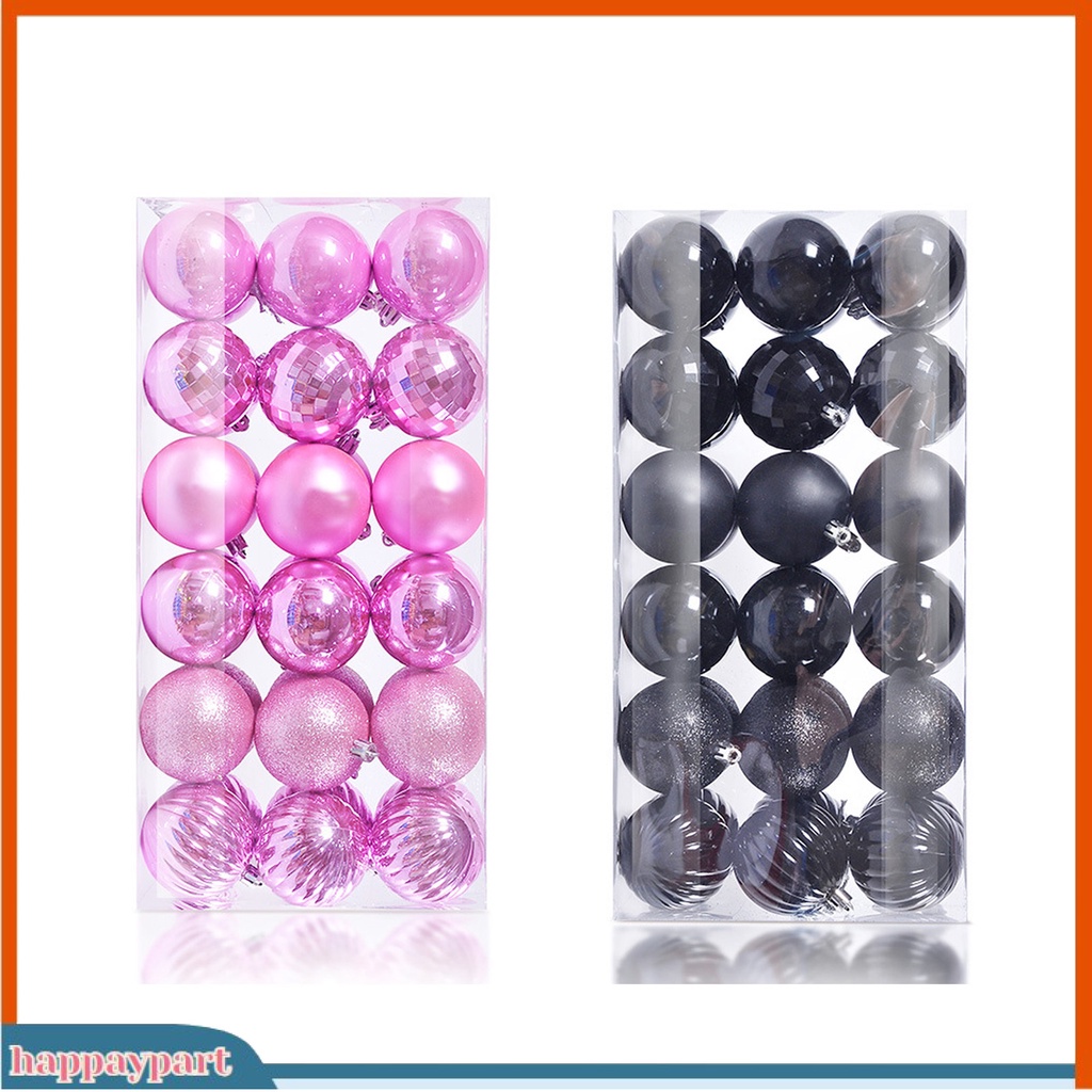 Set 36 Trái Châu Chống Vỡ Không Phai Màu Trang Trí Cây Thông Giáng Sinh