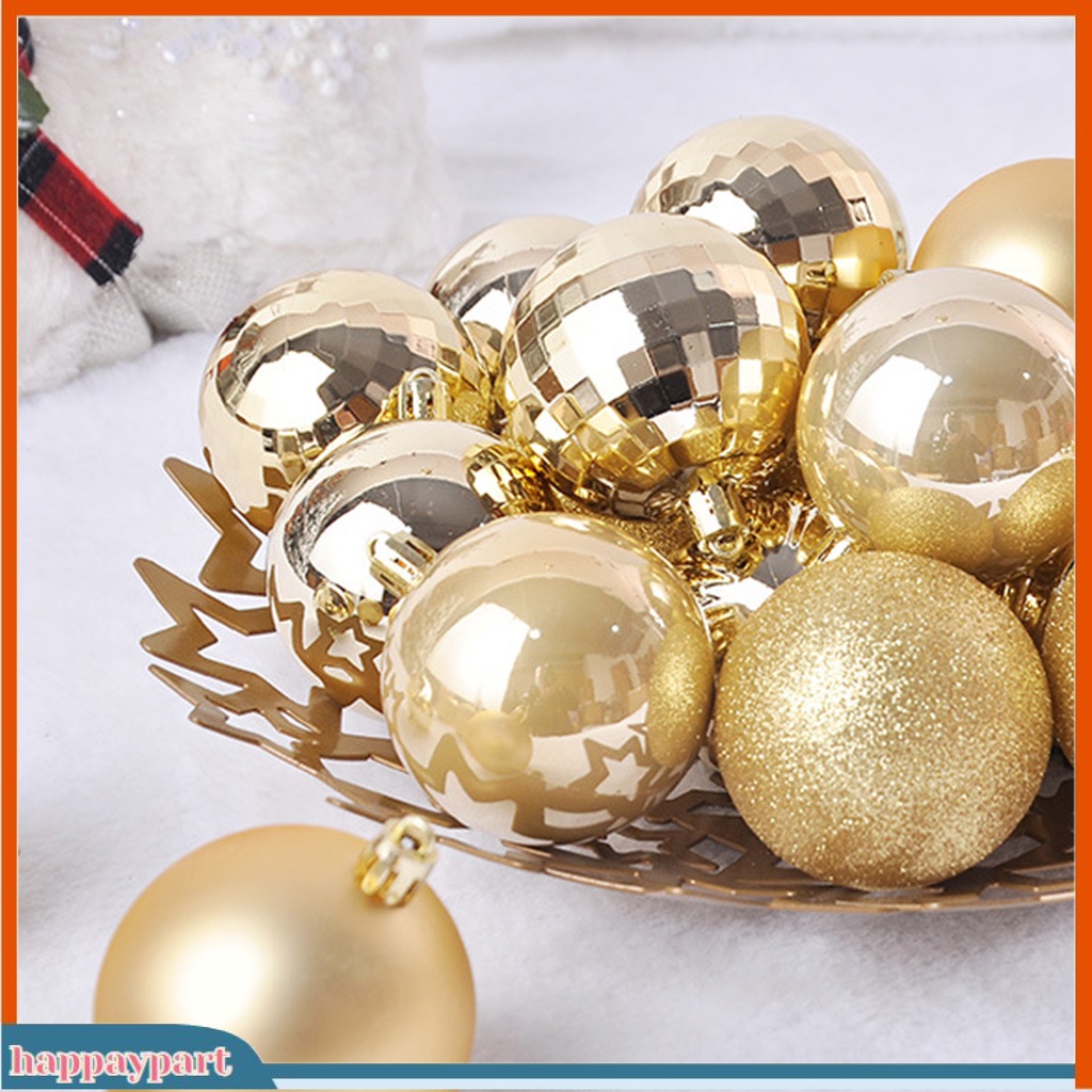 Set 36 Trái Châu Chống Vỡ Không Phai Màu Trang Trí Cây Thông Giáng Sinh