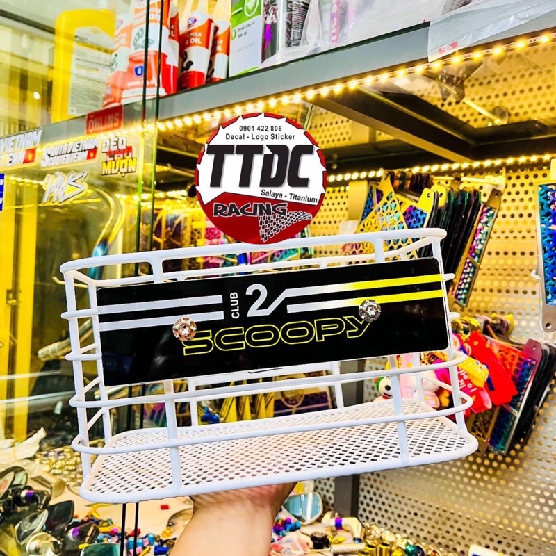 Rổ Scoopy Tặng kèm bảng tên mẫu 12Club 2022 Đen cực đẹp ✌🏻🚗🇹🇭