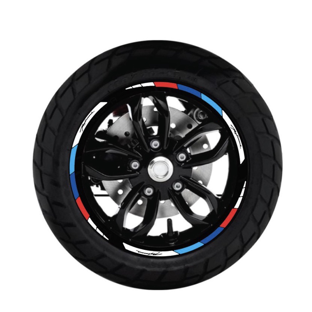 Bộ tem decal sticker dán vành bánh mâm phản quang 3M dán mọi loại xe