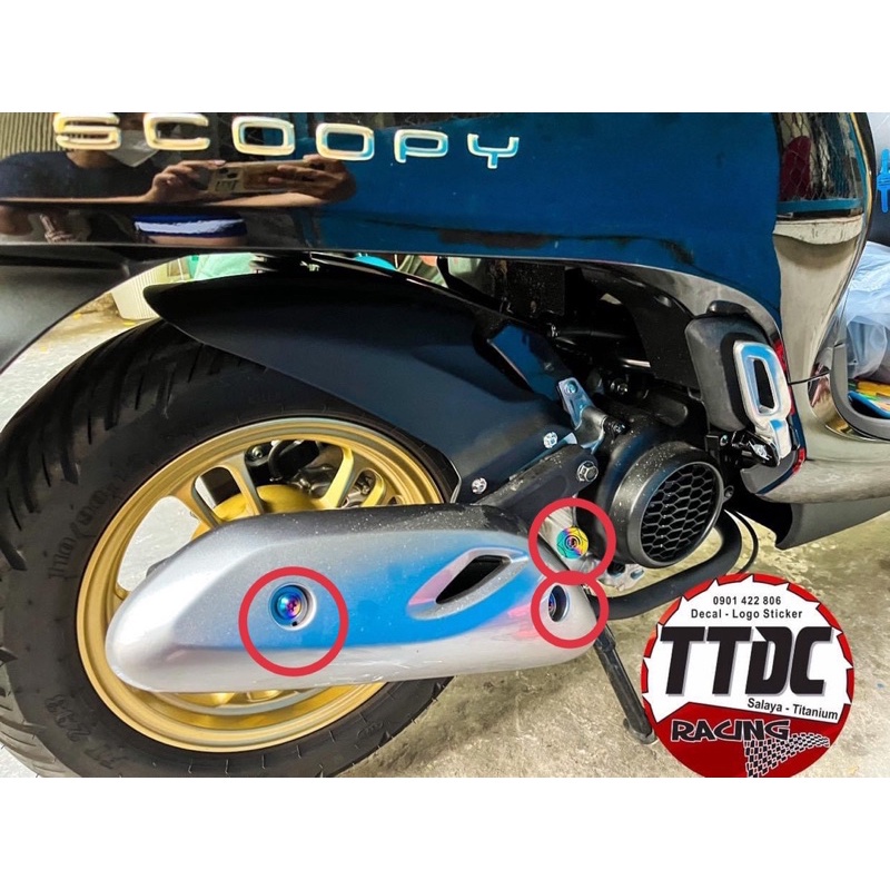 Combo 3 Ốc Titan Gr5 Gắn Xe Scoopy như hình 🚗✌🏻