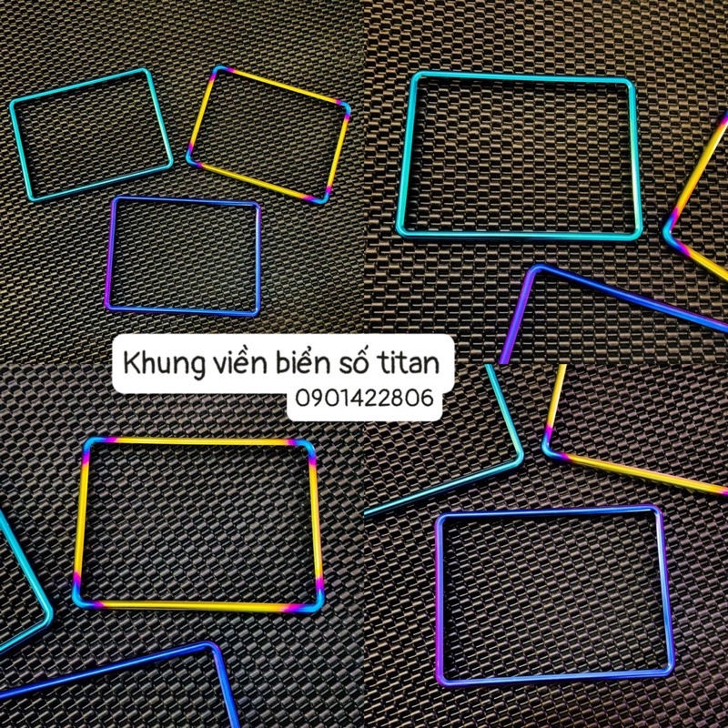 Khung viền biển số titanium