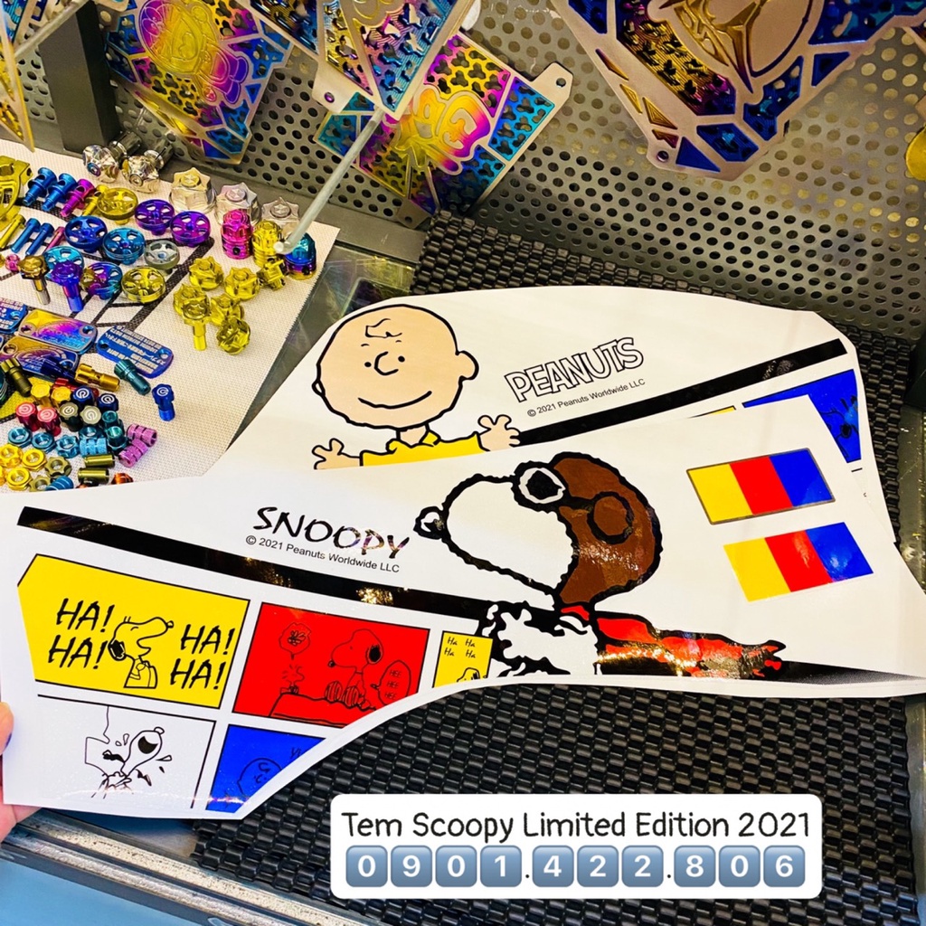 Tem Scoopy snoopy phiên bản Limited Edition chất liệu camay nhũ kim cao cấp