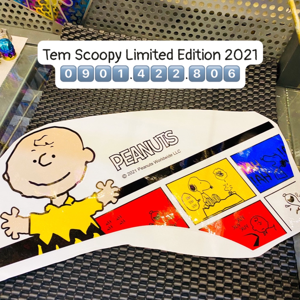 Tem Scoopy snoopy phiên bản Limited Edition chất liệu camay nhũ kim cao cấp