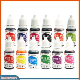 12 Colors 10ml Natural Ink Food Coloring Cake Pastries Cookies DIY Craft Pigment