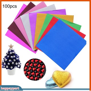 (happaypart) Set 100 Giấy Nhôm 8cm Bọc Kẹo Sô Cô La