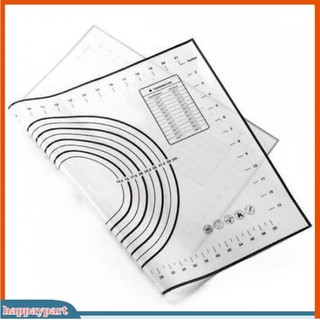 (happaypart) Silicone Non-stick Rolling Dough Mat Baking Pad Pastry Bakeware Kitchen Gadgets