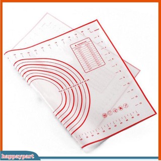 (happaypart) Silicone Non-stick Rolling Dough Mat Baking Pad Pastry Bakeware Kitchen Gadgets