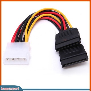 (happaypart) Dây cáp chuyển đổi nguồn từ Molex 4 chấu IDE sang 2 đầu SATA 15 chấu cho ổ đĩa cứng