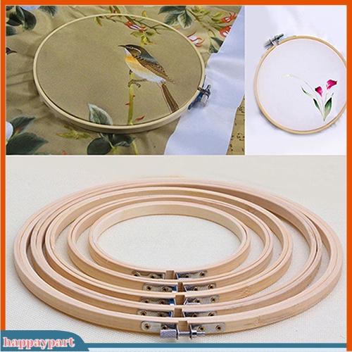 10x Mini Embroidery Hoop Ring Wooden Cross Stitch Frame Hand Crafts Tool