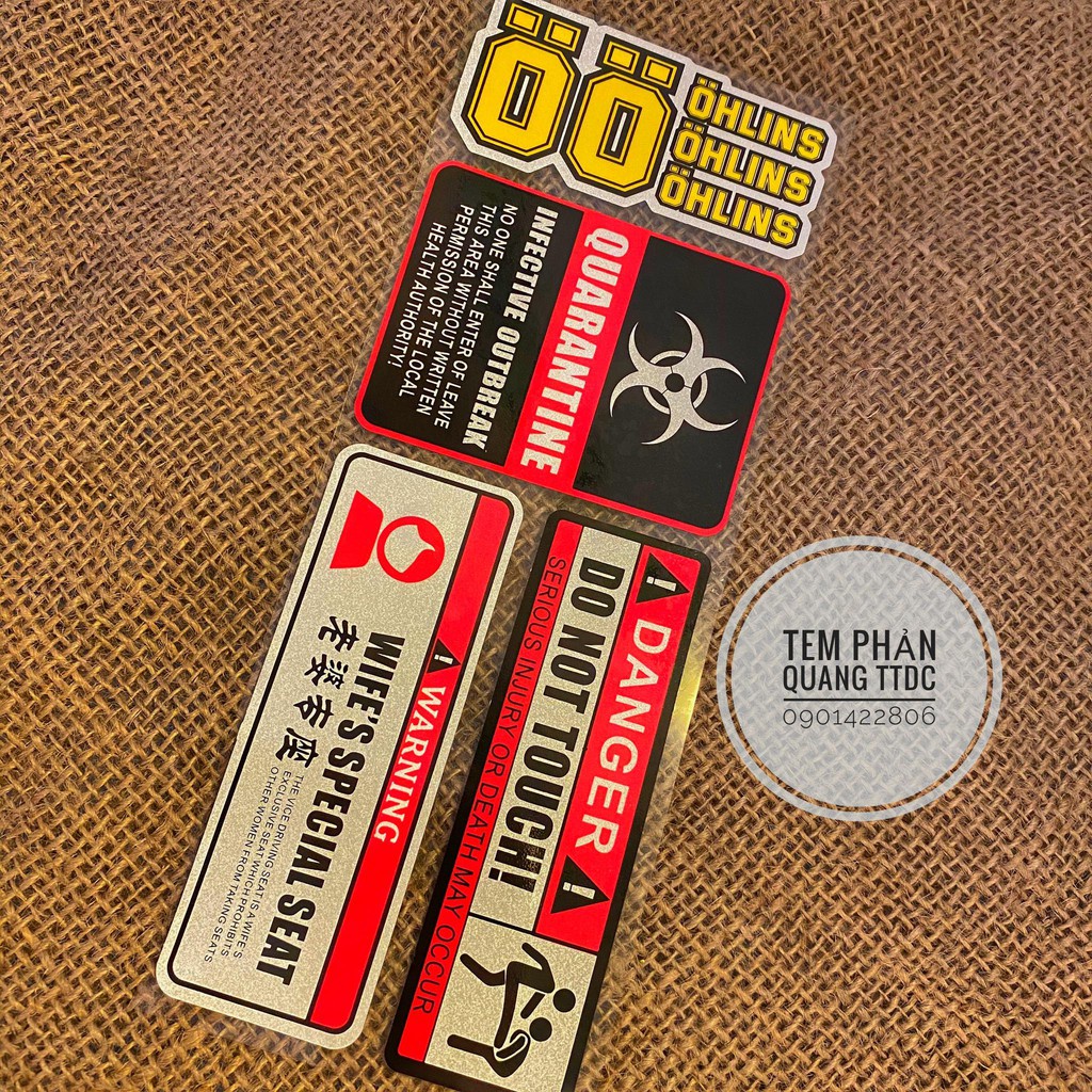 Set Tem Phản Quang 3M